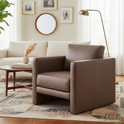 Tulo Faux Leather Arm Chair