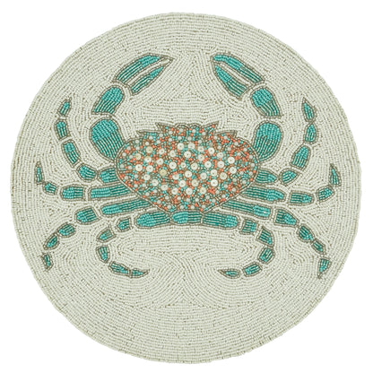 Crab Beaded Table Placemat, Set of 4