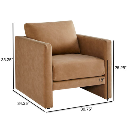 Tulo Faux Leather Arm Chair