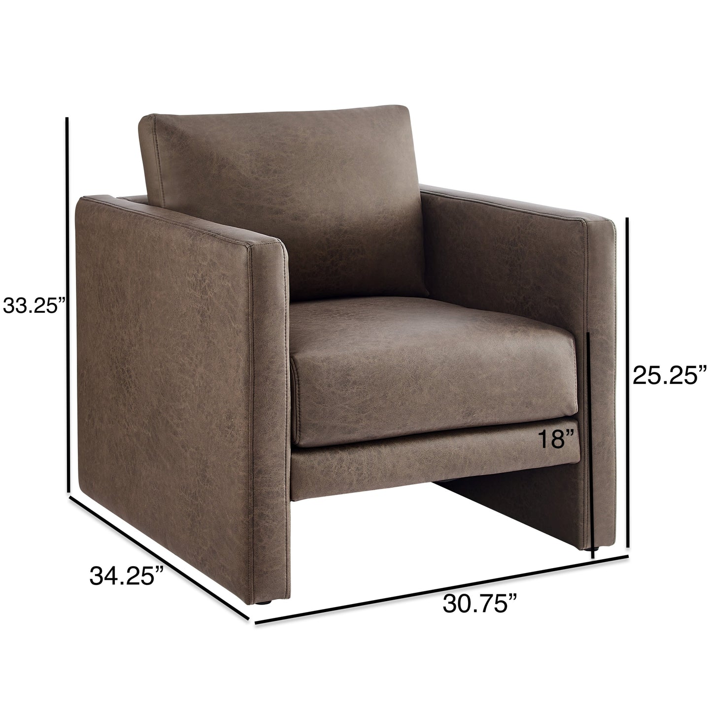 Tulo Faux Leather Arm Chair