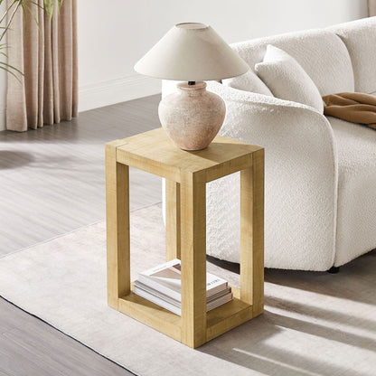 Modern 2-Tier Open Storage Side Table