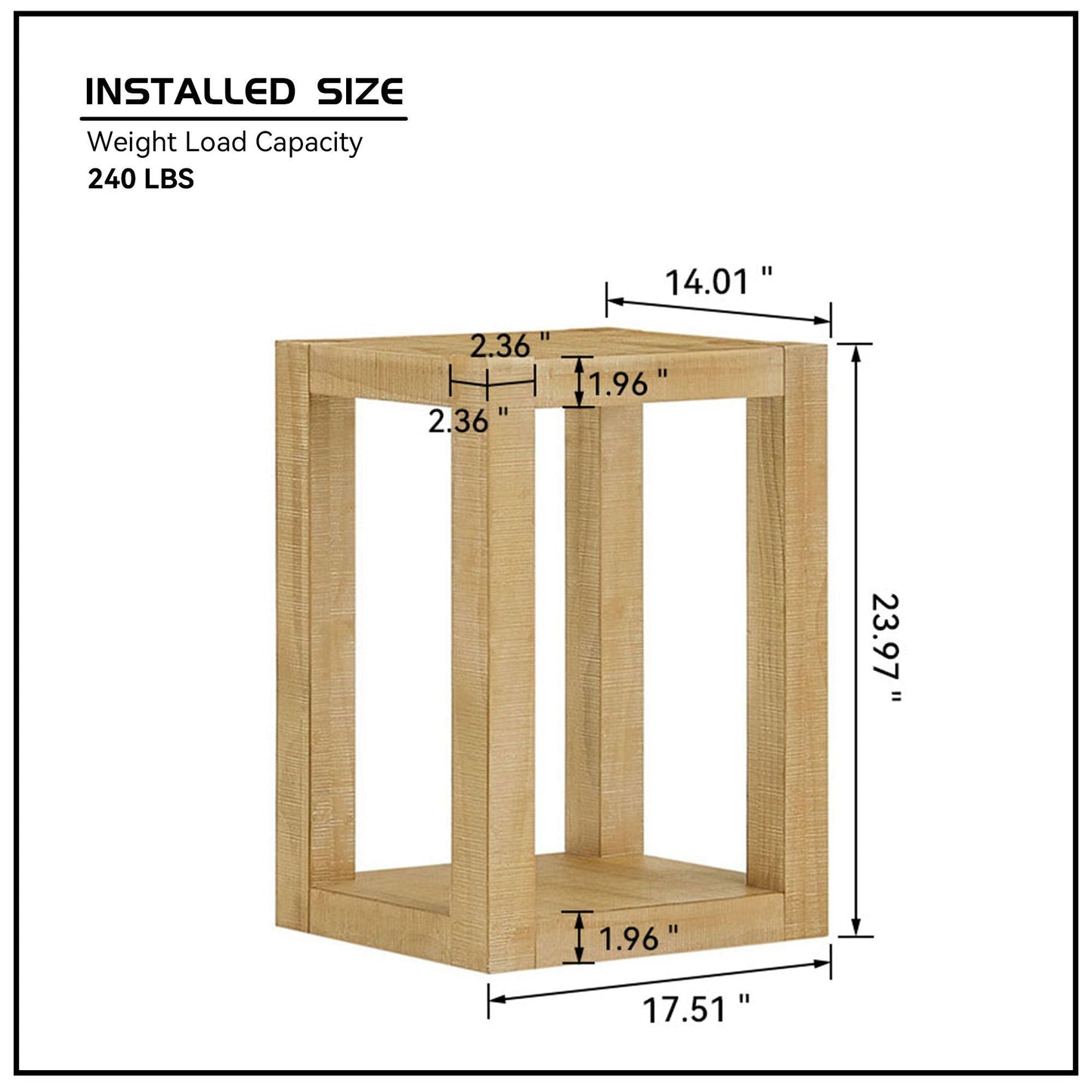 Modern 2-Tier Open Storage Side Table