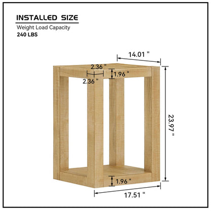 Modern 2-Tier Open Storage Side Table