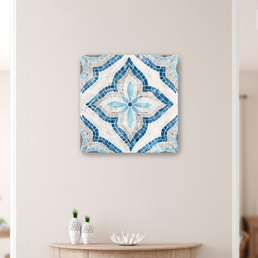 Blue Single Morrocan Tile Canvas Giclee