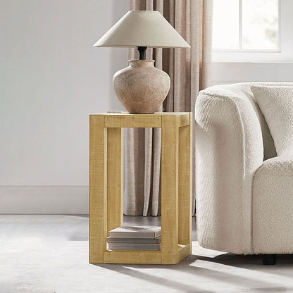 Modern 2-Tier Open Storage Side Table