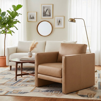 Tulo Faux Leather Arm Chair